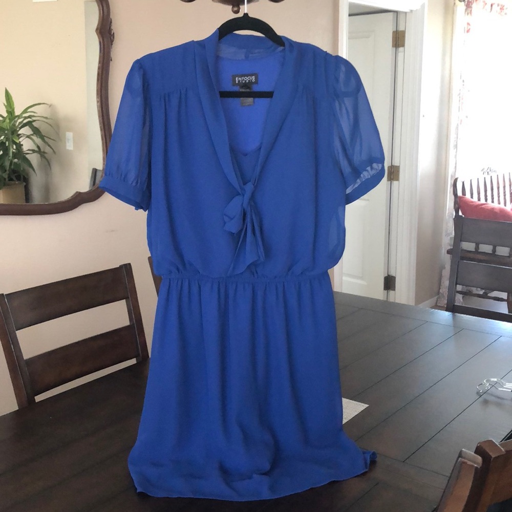 Navy Dress with bow